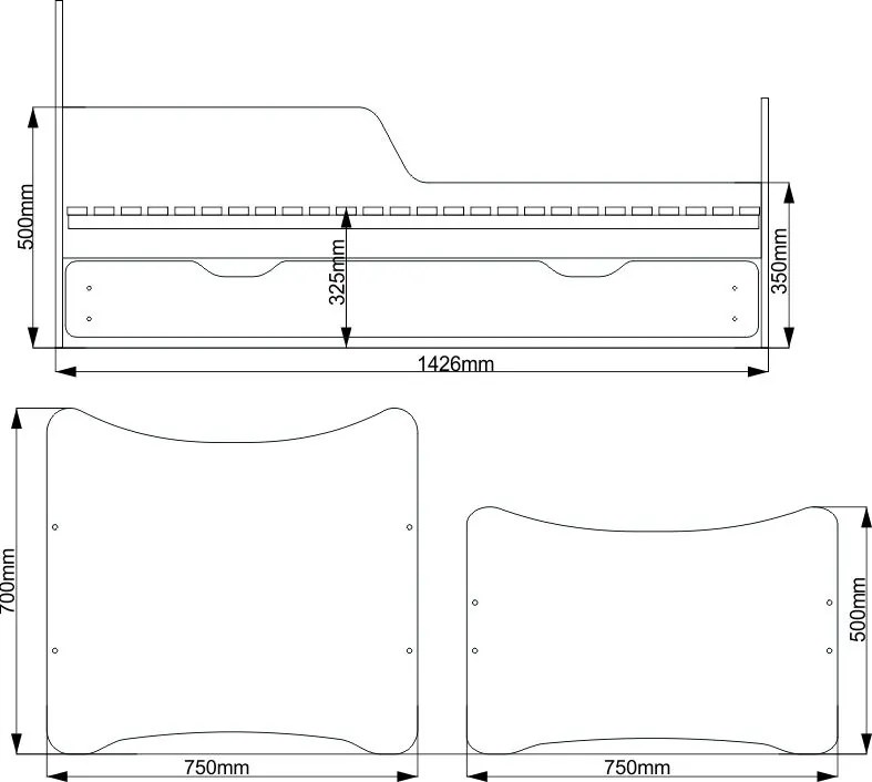 Детско легло SMB-144 x 74 x 70 cm-Airplane