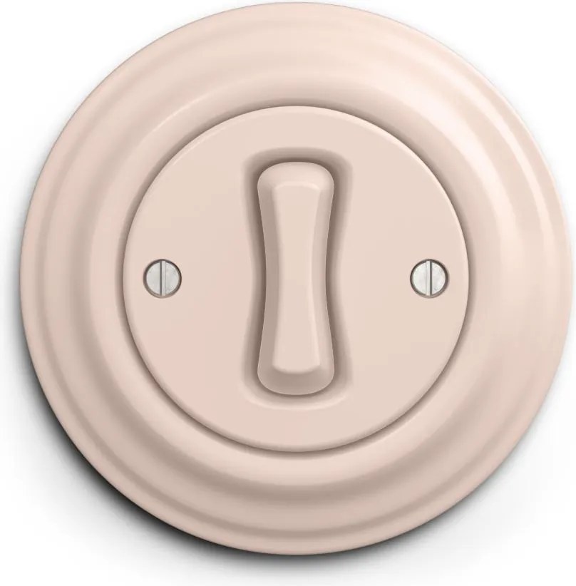 Kliklap - Ретро кръстов превключвател с рамка № 7, пепелно розово