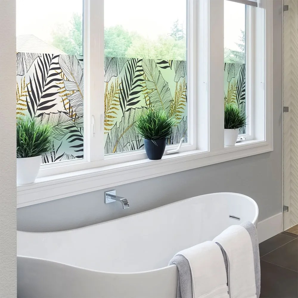 Стикер за прозорец 200x40 cm Classy Palm Leaves - Ambiance