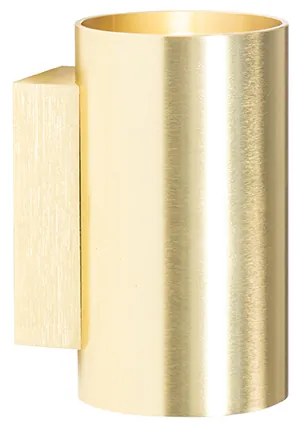 Модерна стенна лампа златиста кръгла 2-светлина - Sandy