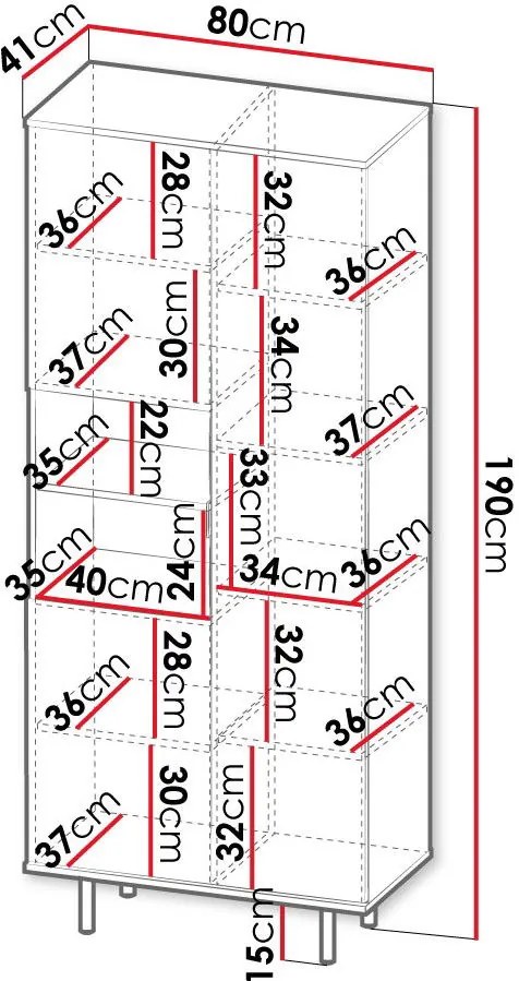 Вертикален шкаф Nubia-Mpez-Xruso