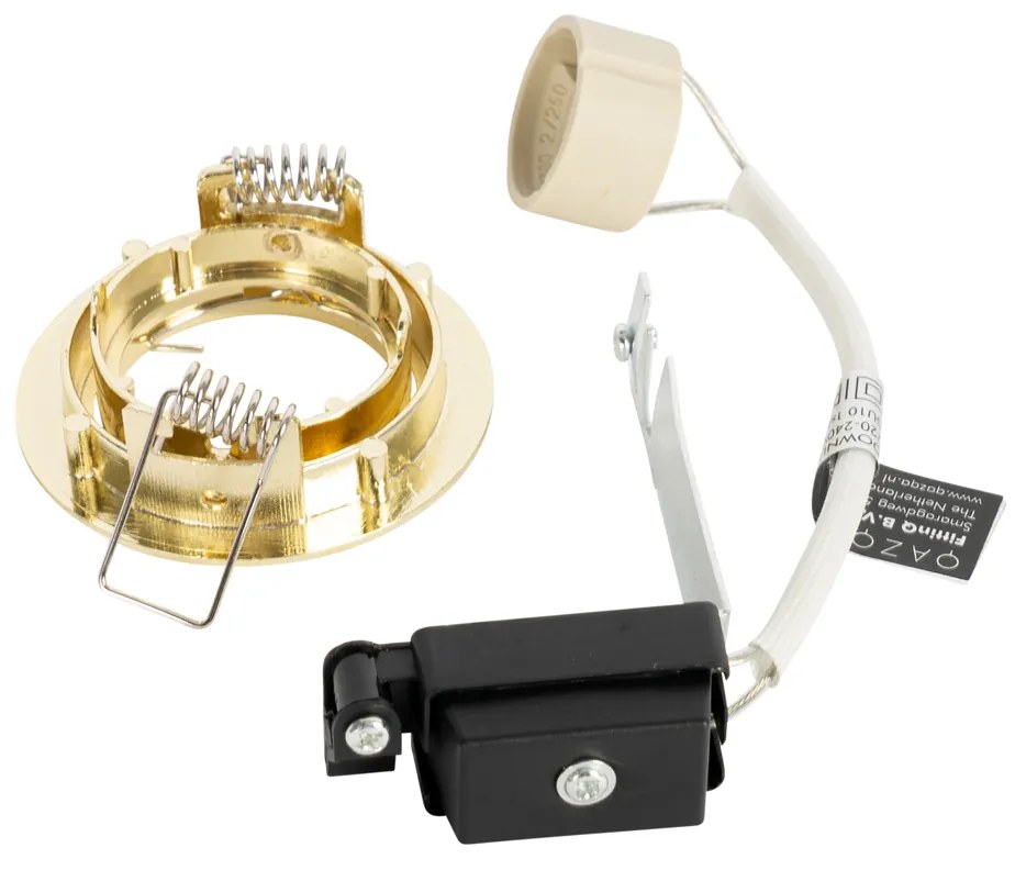 Комплект от 6 вградени прожектора месинг GU10 35 mm - Edu