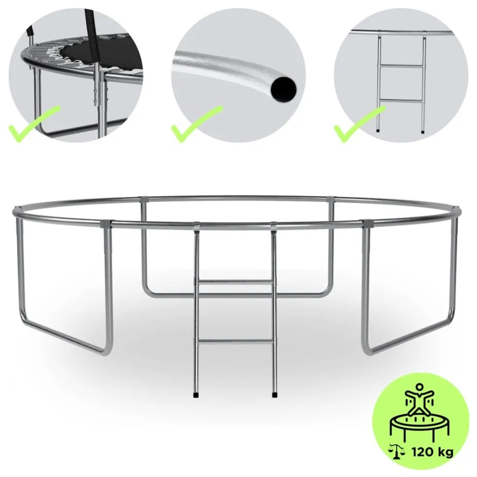 Градински батут за деца, защитна мрежа, стабилна конструкция 8FT Ø 252 cm