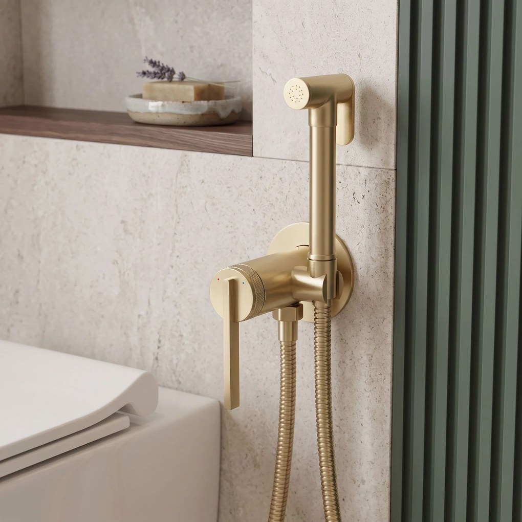 Смесител за биде Rea Grace Brush Gold