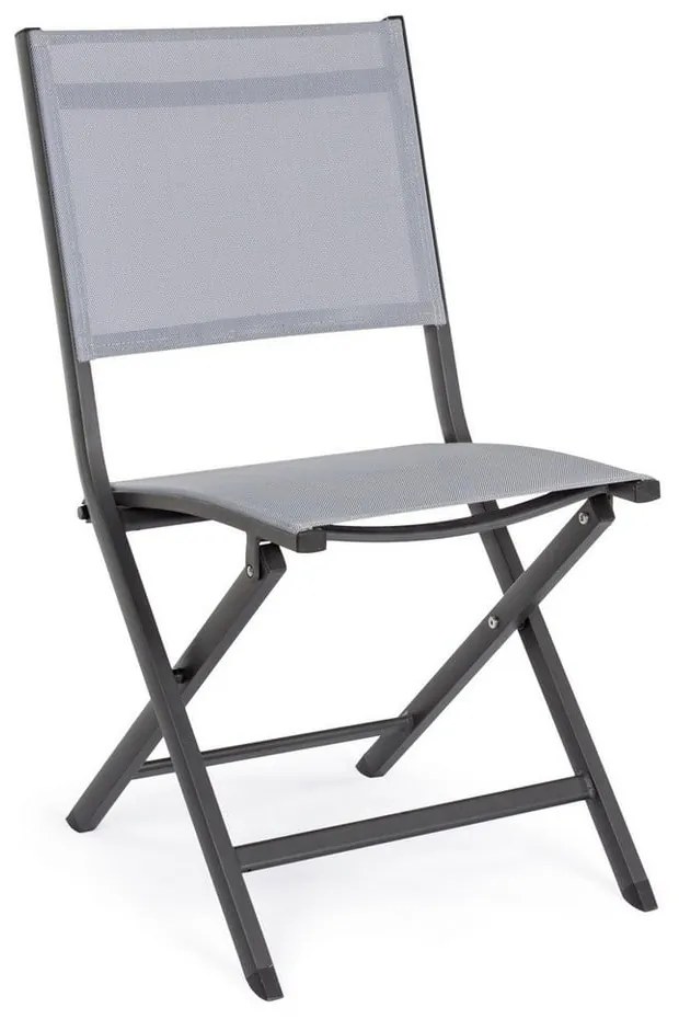 Сив градински стол метален Elin – Bizzotto