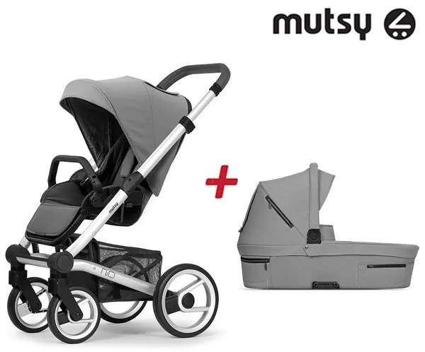 Бебешка количка 2в1 NIO Standard MUTSY - Journey Ice Grey