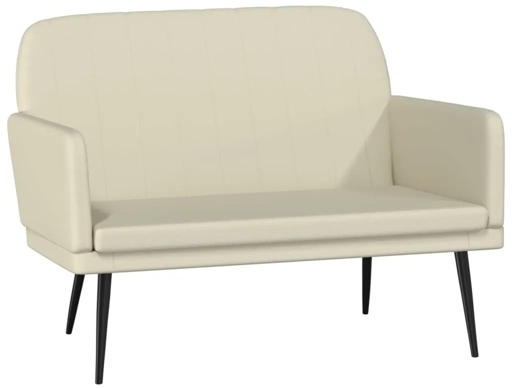 351399 vidaXL Пейка, кремава, 107x80x81 см, изкуствена кожа