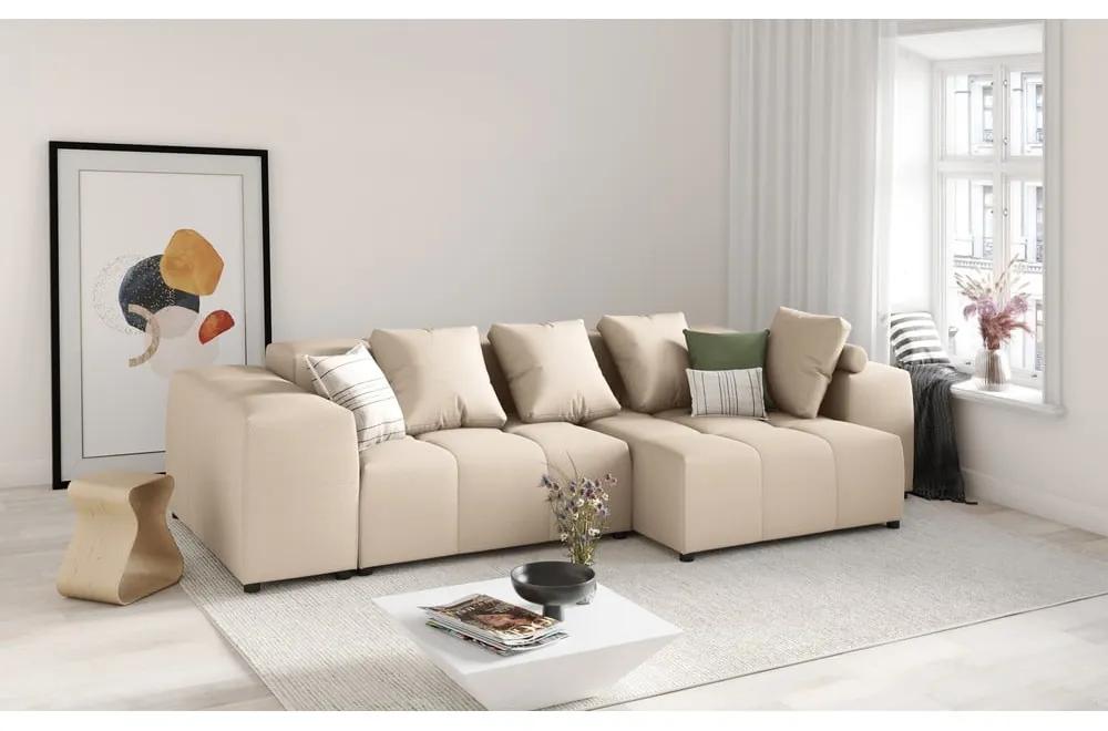 Бежов ъглов диван (променлива) Rome - Cosmopolitan Design