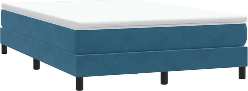 3315835 vidaXL Box Spring Легло без матрак Тъмно синьо 160x210 cm Кадифе