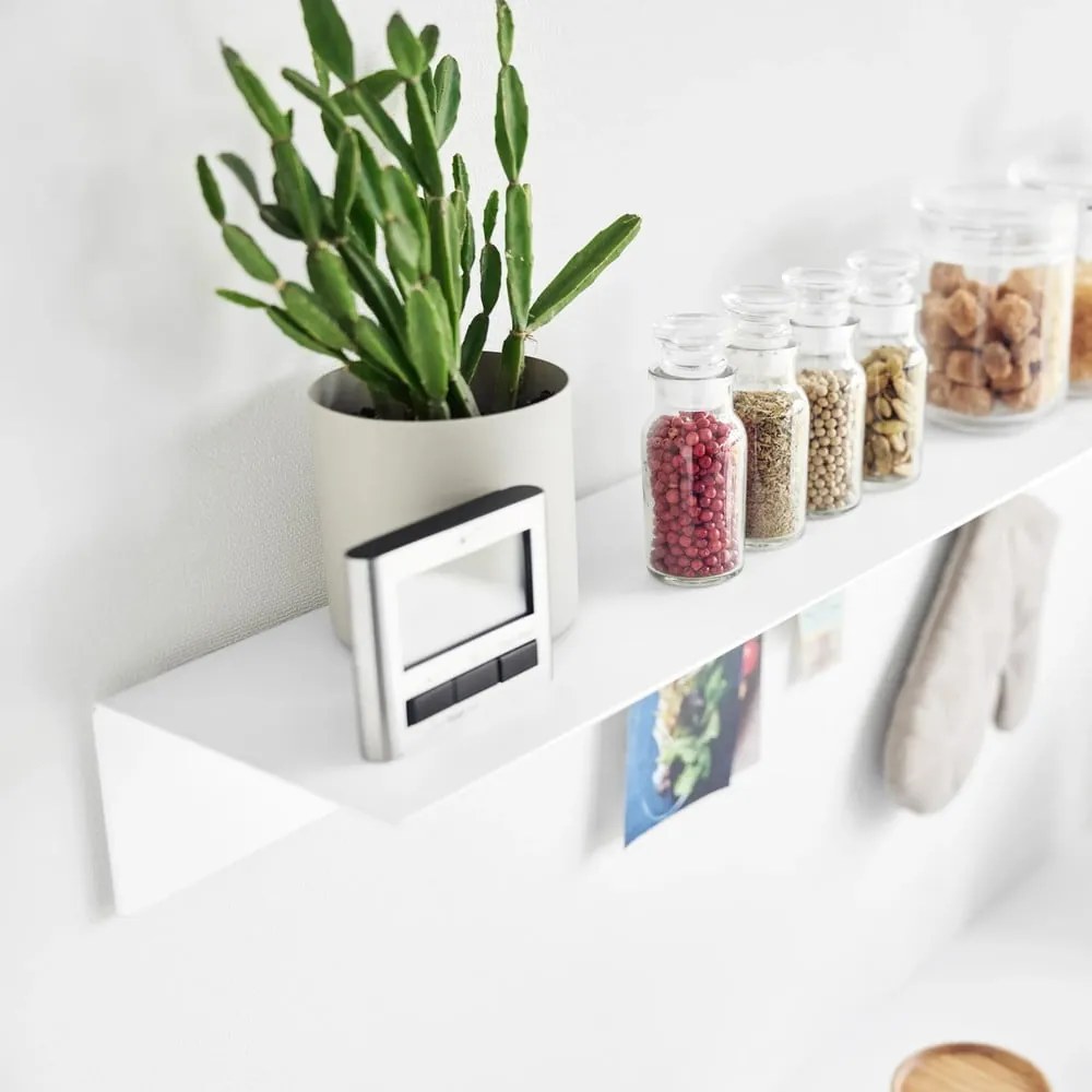 Бял метален стенен рафт 90 cm – YAMAZAKI