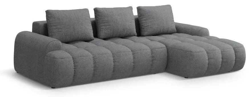 Сив сгъваем/с място за съхранение ъглов диван (десен ъгъл) Linz – Cosmopolitan Design