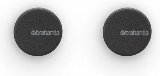 Комплект 2бр закачалки Brabantia MindSet 1005680, Минерално покритие, Включен монтажен комплект, До 2 кг, Тъмносив