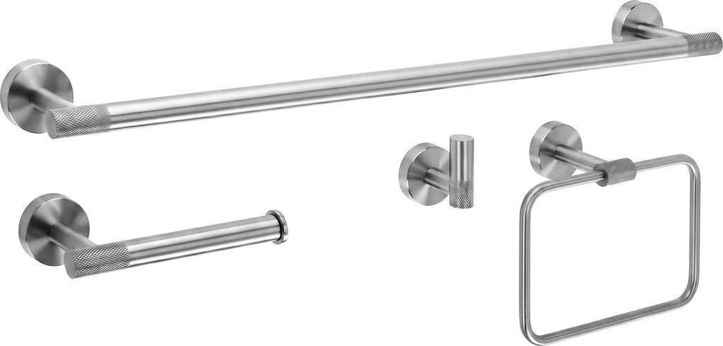 Комплект аксесоари за баня GRID Brush Nickel 4 части