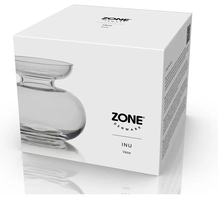 Стъклена ръчно изработена ваза (височина 9 cm) Inu – Zone