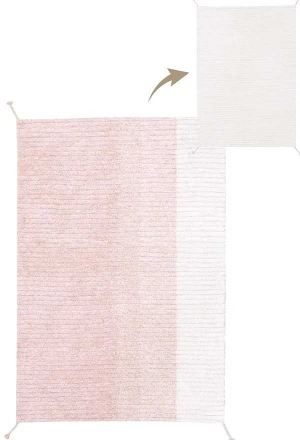 Светлорозов памучен килим 120x160 cm Gelato Pink – Lorena Canals