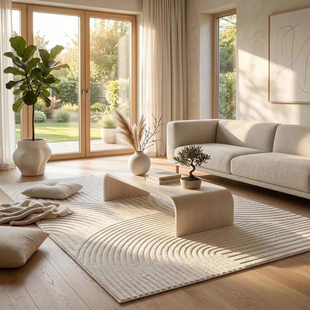 Кремав килим 160x230 cm Whirl – ESTE