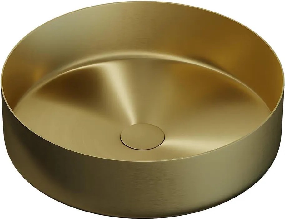 Мивка за плот LJORDAL, Ø 40 см, стомана/месинг