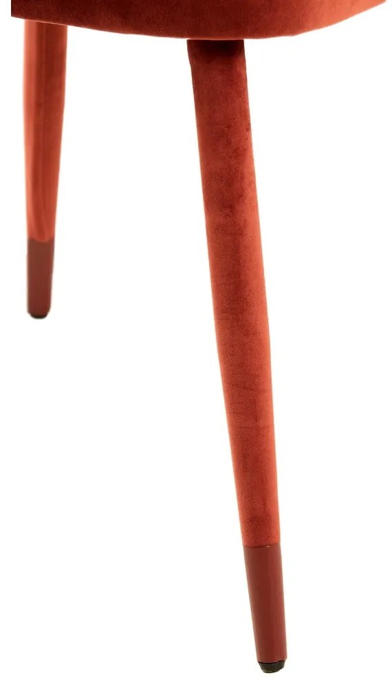 Светлочервени тапицирани трапезни столове в комплект 2 бр. Kosaka – Light & Living