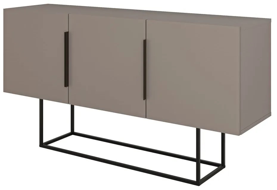 Нисък скрин в сиво-бежово 150x80 cm Titan - Marckeric