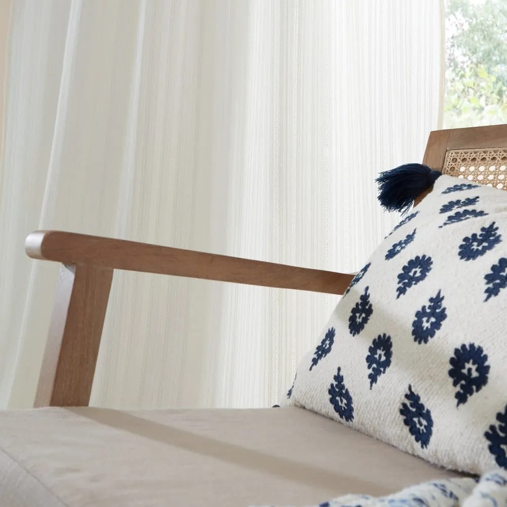 Бяла памучна завеса 140x137 cm Zofia Broderie Anglaise – Pineapple Elephant