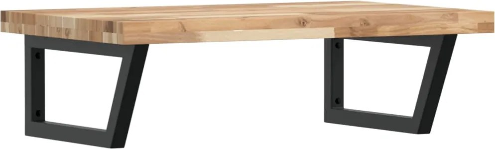 3302803 vidaXL Стенен рафт за мивка, стомана и масивно дърво акация