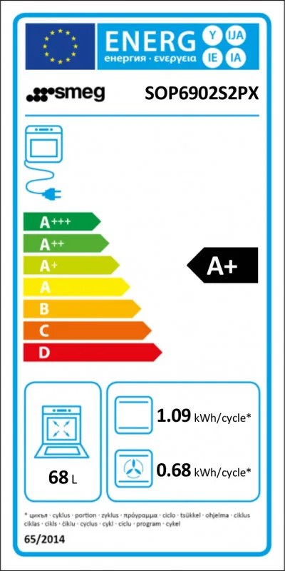 Фурна за вграждане Smeg SOP6902S2PX, 3000W, 68 л, Клас A++, 12 функции и 5 нива на готвене, Готвене чрез Комбинирана пара, Самопочистване, Таймер, 30-280C, Инокс