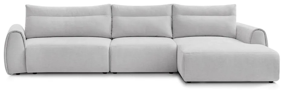 Светлосив ъглов диван Aden – Bobochic Paris
