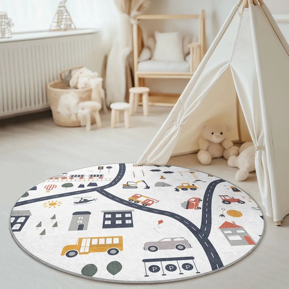 Детско килимче за игра подходящо за пране ø100 cm World Around Me – Mila Home