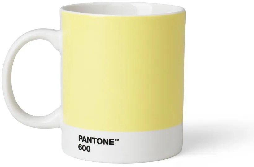 Светложълта керамична чаша 375 ml Light Yellow 600 – Pantone
