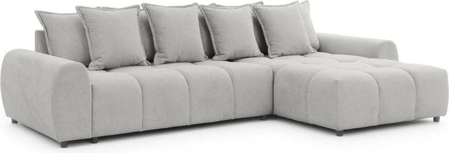 Светлосив ъглов диван (десен ъгъл) Albane – Ropez
