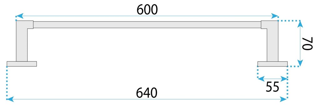 Закачалка за баня 5901 Nico Brush Nickel