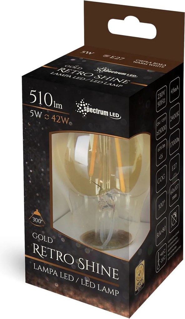 Крушка LED E-27 230V 5W Edison 14459