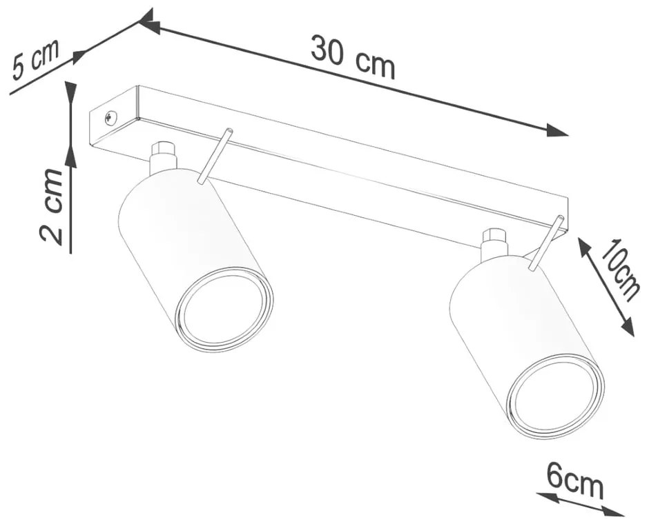 Кремав прожектор 6x30 cm Etna – Sollux