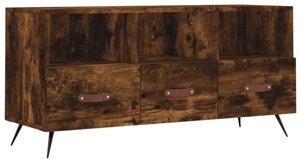 829009 vidaXL ТB шкаф, опушен дъб, 102x36x50 см, инженерно дърво