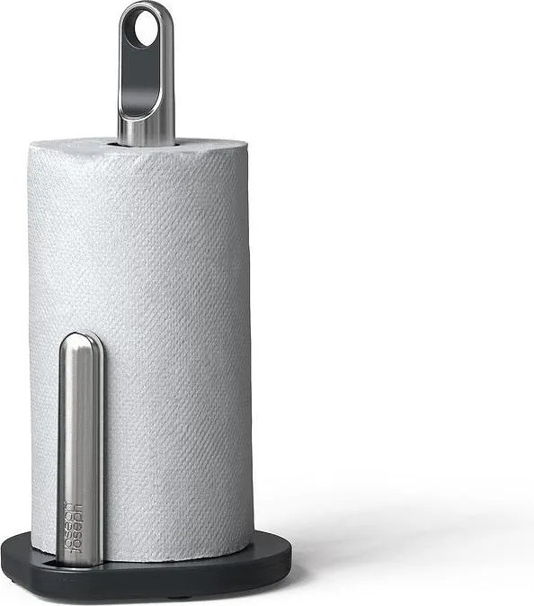 Тъмносива пластмасова стойка за кухненска хартия Hold – Joseph Joseph