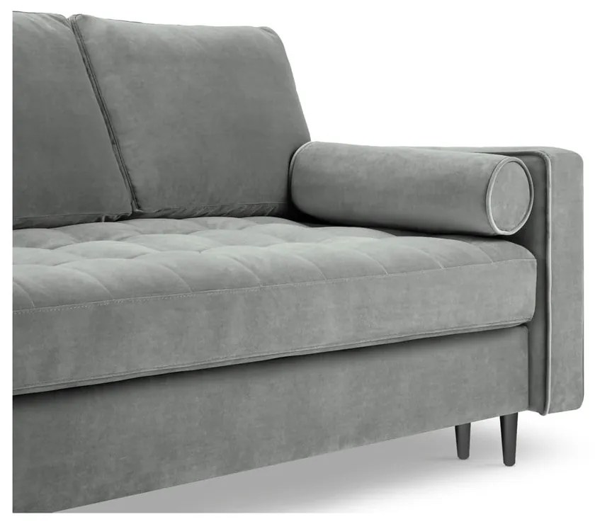 Светлосиво кадифено канапе Santo - Milo Casa