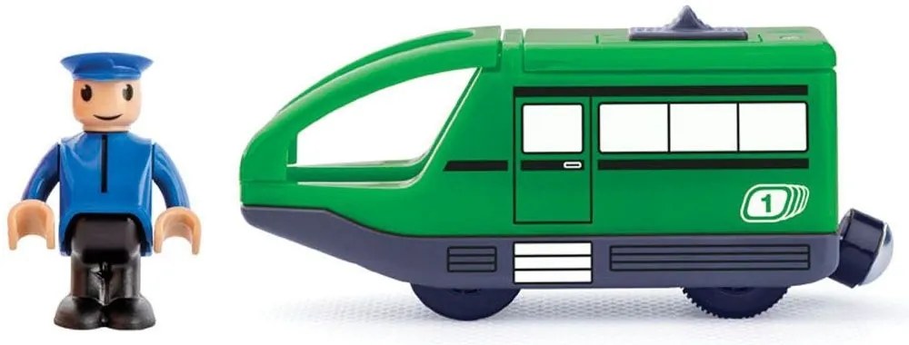 Woody - Локомотив с батерия и машинист зелен