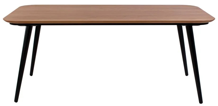 Трапезна маса от ясенова дървесина с черни крака , 180 x 90 cm Contrast - Ragaba