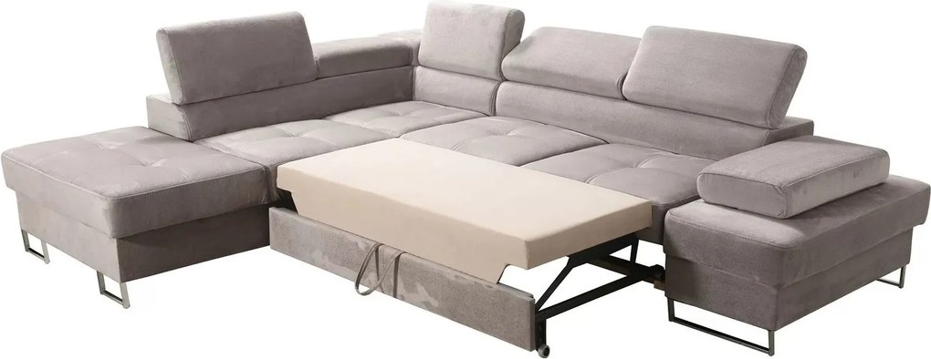 Ъглов диван Gelito-Бежов-Десен