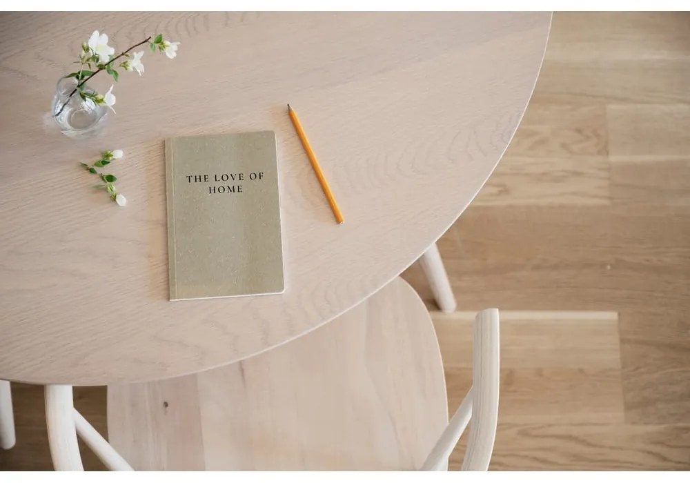 Кръгла маса за хранене с плот от дъб 115x115 cm Yumi - Rowico