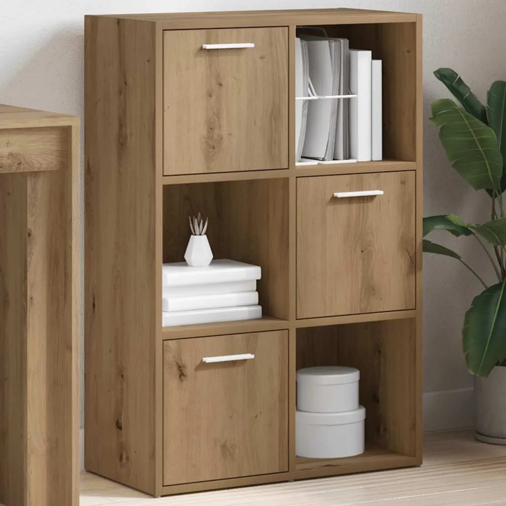 855971 vidaXL Рафт за книги Artisan Дъб 60,5x30x90 cm Инженерна дървесина