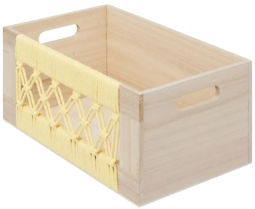 Комплект от 3 австралийски щайги с макраме, MDF