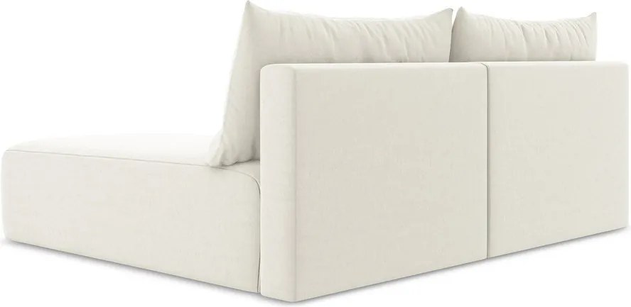 Кремав кадифен сгъваем/с място за съхранение ъглов диван (десен ъгъл) Kalena – Makamii