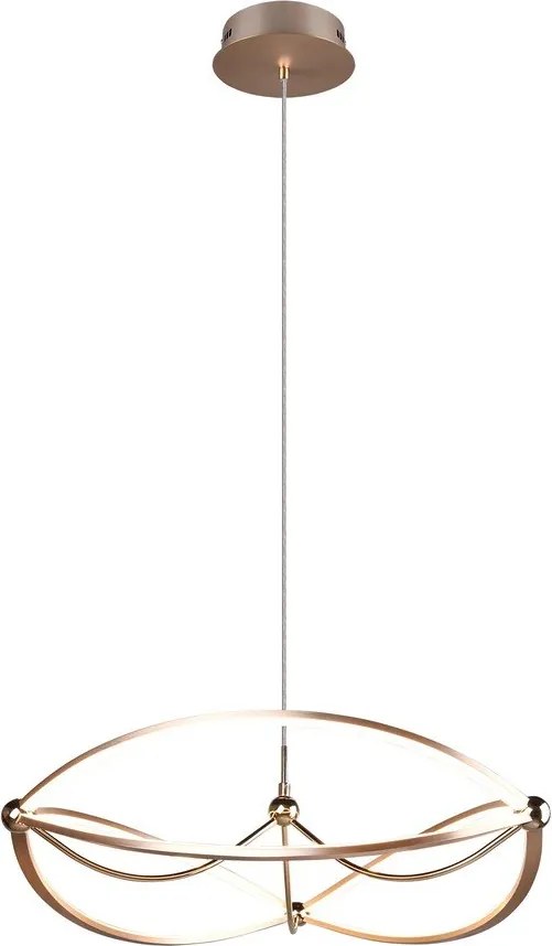 LED затъмняващо се висящо осветително тяло в месингов цвят Charivari – Trio