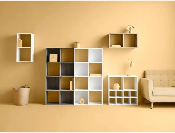 Рафт 5five Mix'n Modul, 8 отделения, MDF, 68x32x134 cm - Бял