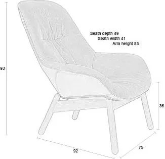 Бежово кресло Duke – White Label
