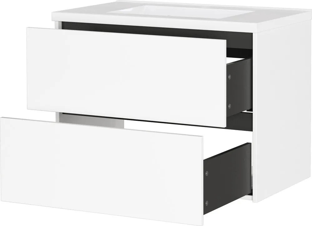 Бял матов стенен шкаф за мивка 81x61 cm Bodera – Germania