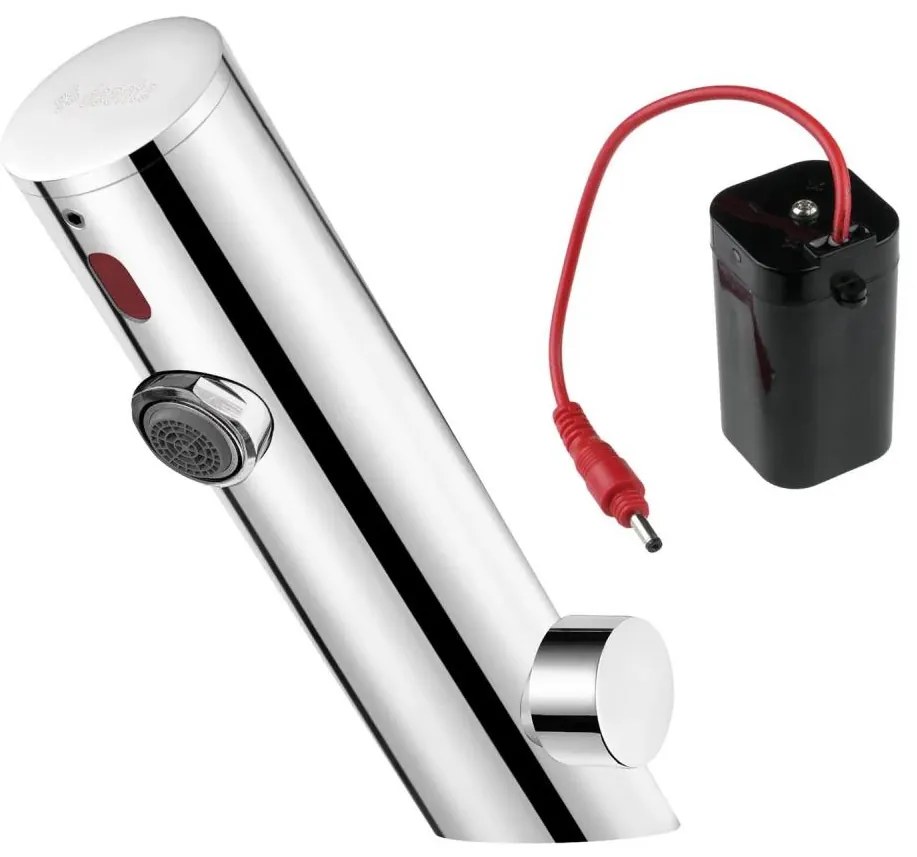 Deante BQR_P29R - Безконтактна смесителна батерия SENSE 4xAA, неръждаема стомана