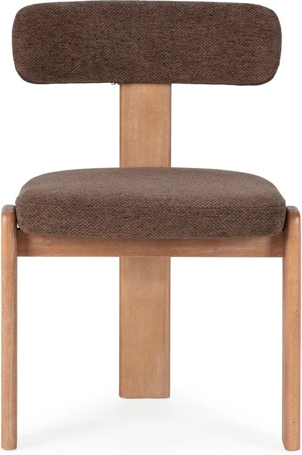 Кафяви тапицирани трапезни столове в комплект 2 бр. Nadia – MOME