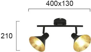 Релса Viokef Harvey осветително тяло с две светлини